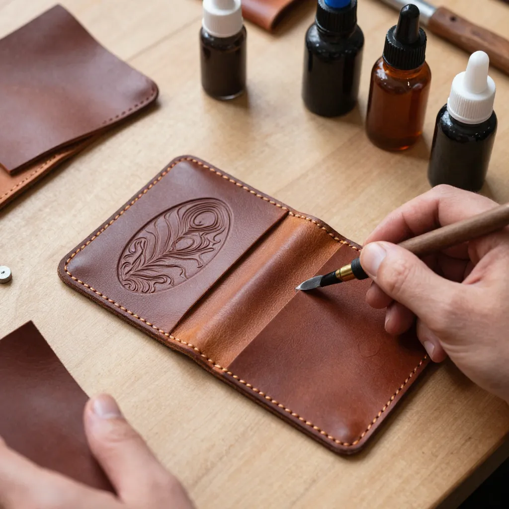 Leather material closeup